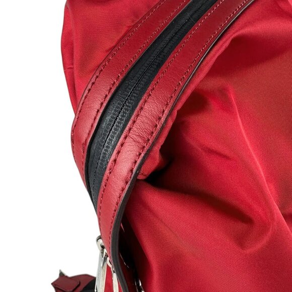 FENDI Backpack Red/Yellow/Blue Nylon/Leather - Picture 10 of 14